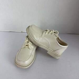 Lito Little Boys White Matte Lace Up Special Occasion Dress Shoes